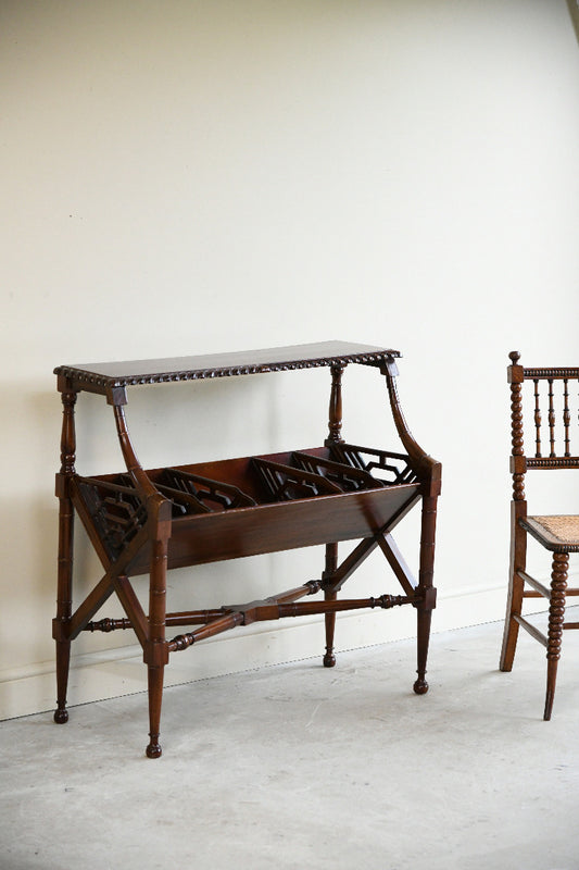 Freestanding Mahogany Book Trough