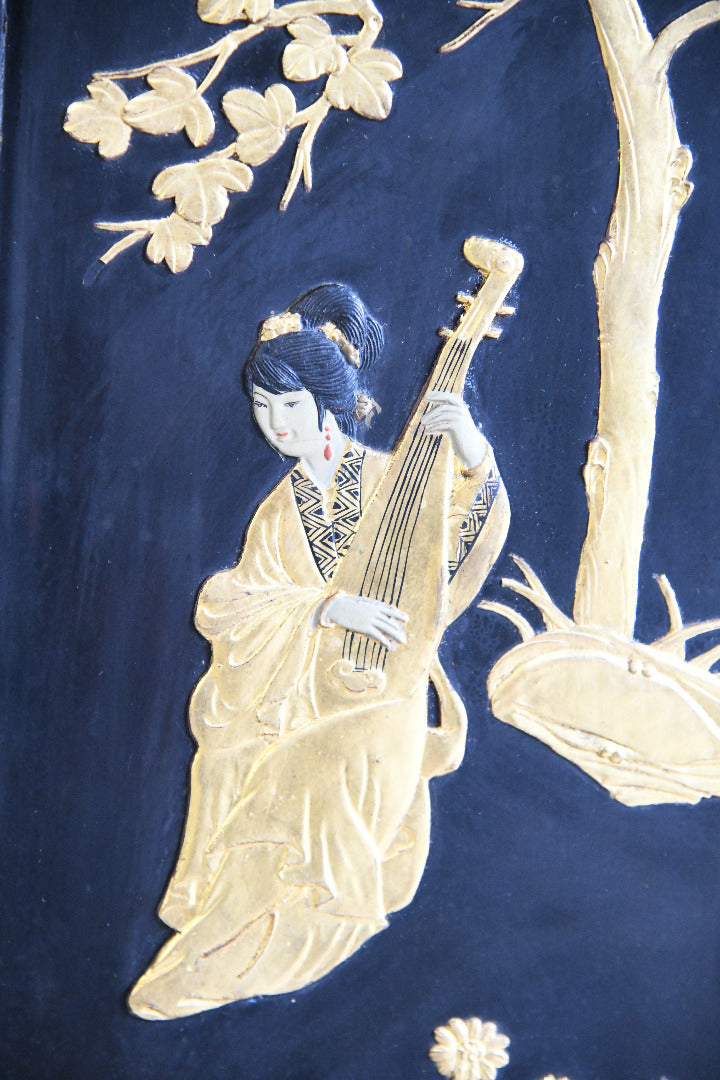 Black Oriental Chinoiserie Cupboard