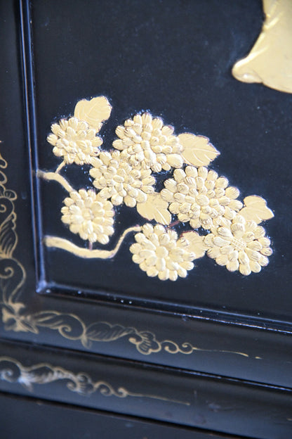 Black Oriental Chinoiserie Cupboard