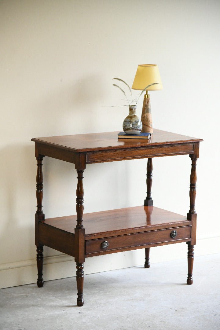 Late Victorian Mahogany Two Tier Side Table