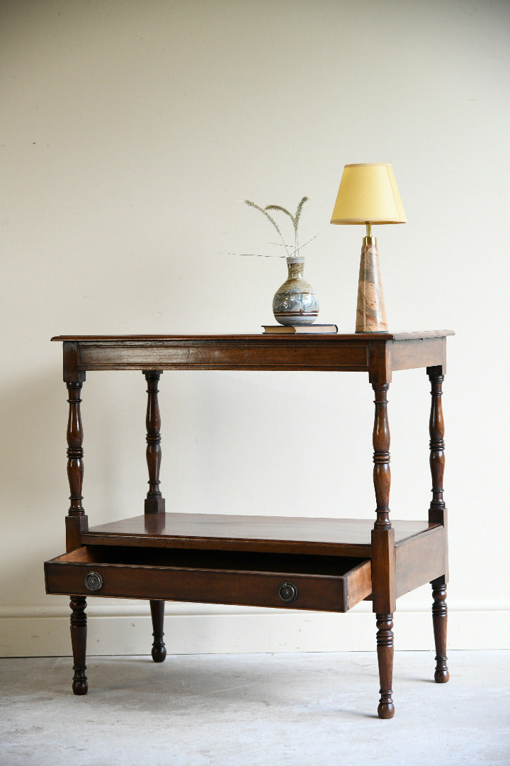 Late Victorian Mahogany Two Tier Side Table