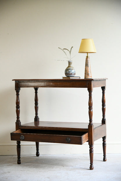 Late Victorian Mahogany Two Tier Side Table