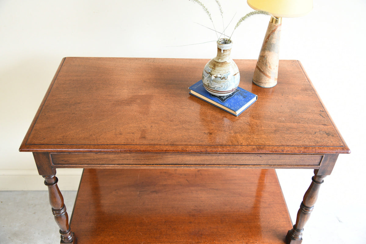 Late Victorian Mahogany Two Tier Side Table