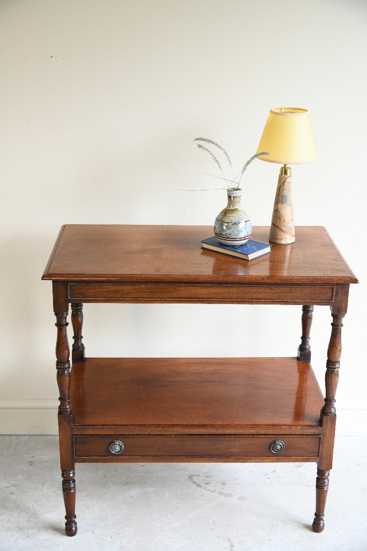 Late Victorian Mahogany Two Tier Side Table