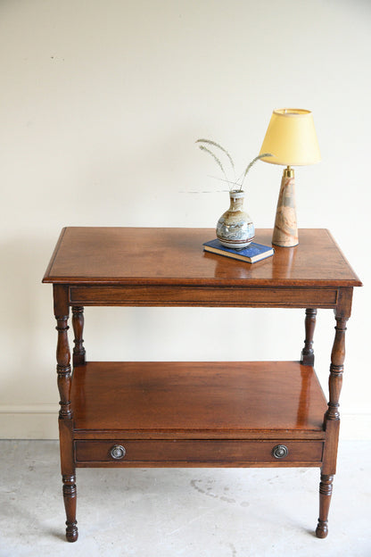 Late Victorian Mahogany Two Tier Side Table