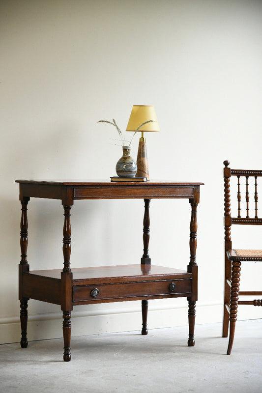 Late Victorian Mahogany Two Tier Side Table