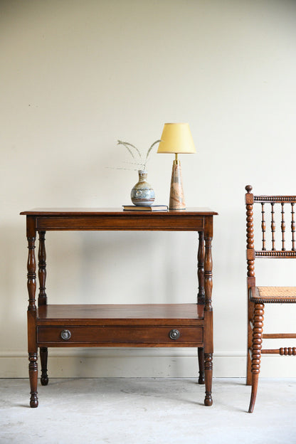 Late Victorian Mahogany Two Tier Side Table