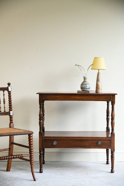 Late Victorian Mahogany Two Tier Side Table