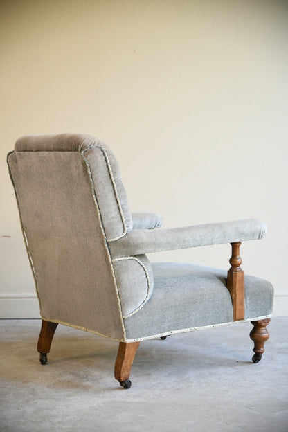 Victorian Button Back Upholstered Armchair