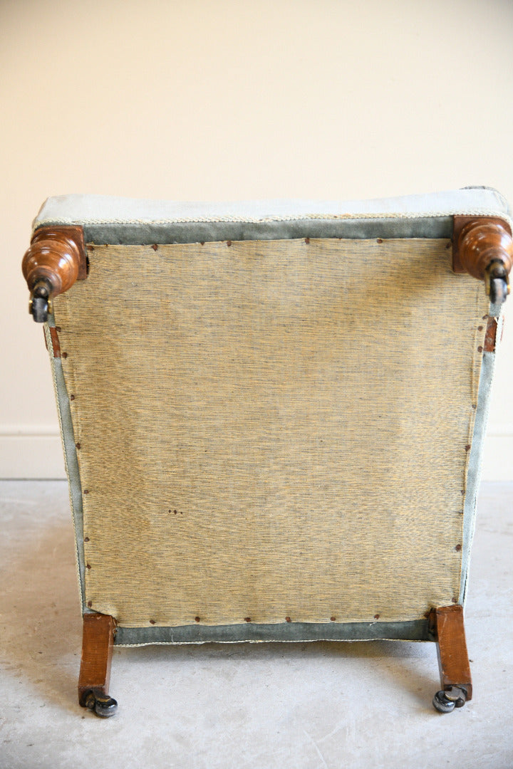Victorian Button Back Upholstered Armchair
