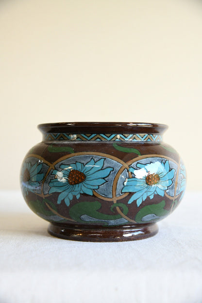 Antique Foley Intarsio Art Nouveau Floral Pot