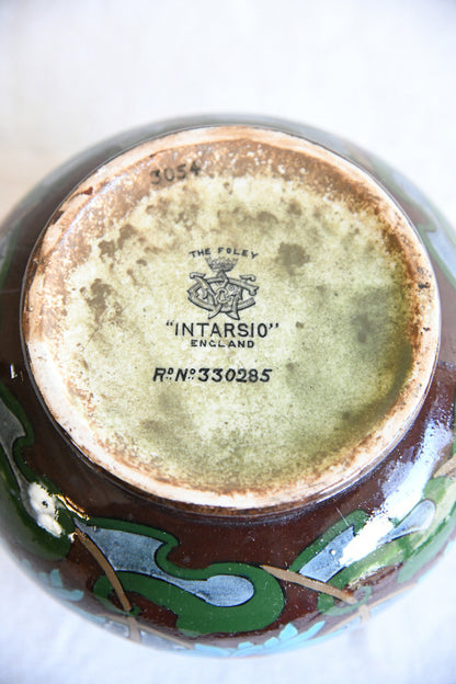 Antique Foley Intarsio Art Nouveau Floral Pot