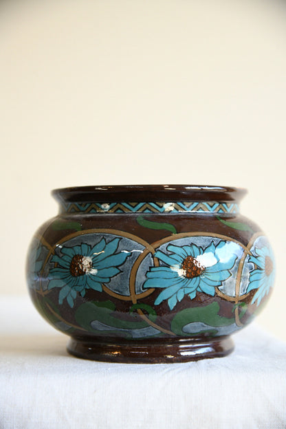Antique Foley Intarsio Art Nouveau Floral Pot