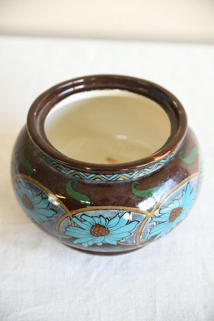 Antique Foley Intarsio Art Nouveau Floral Pot