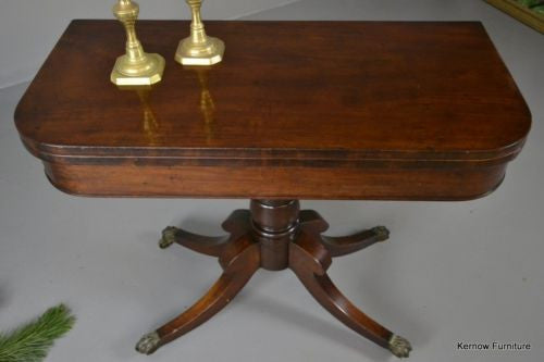 19th Century Mahogany Card Games Table - Kernow Furniture