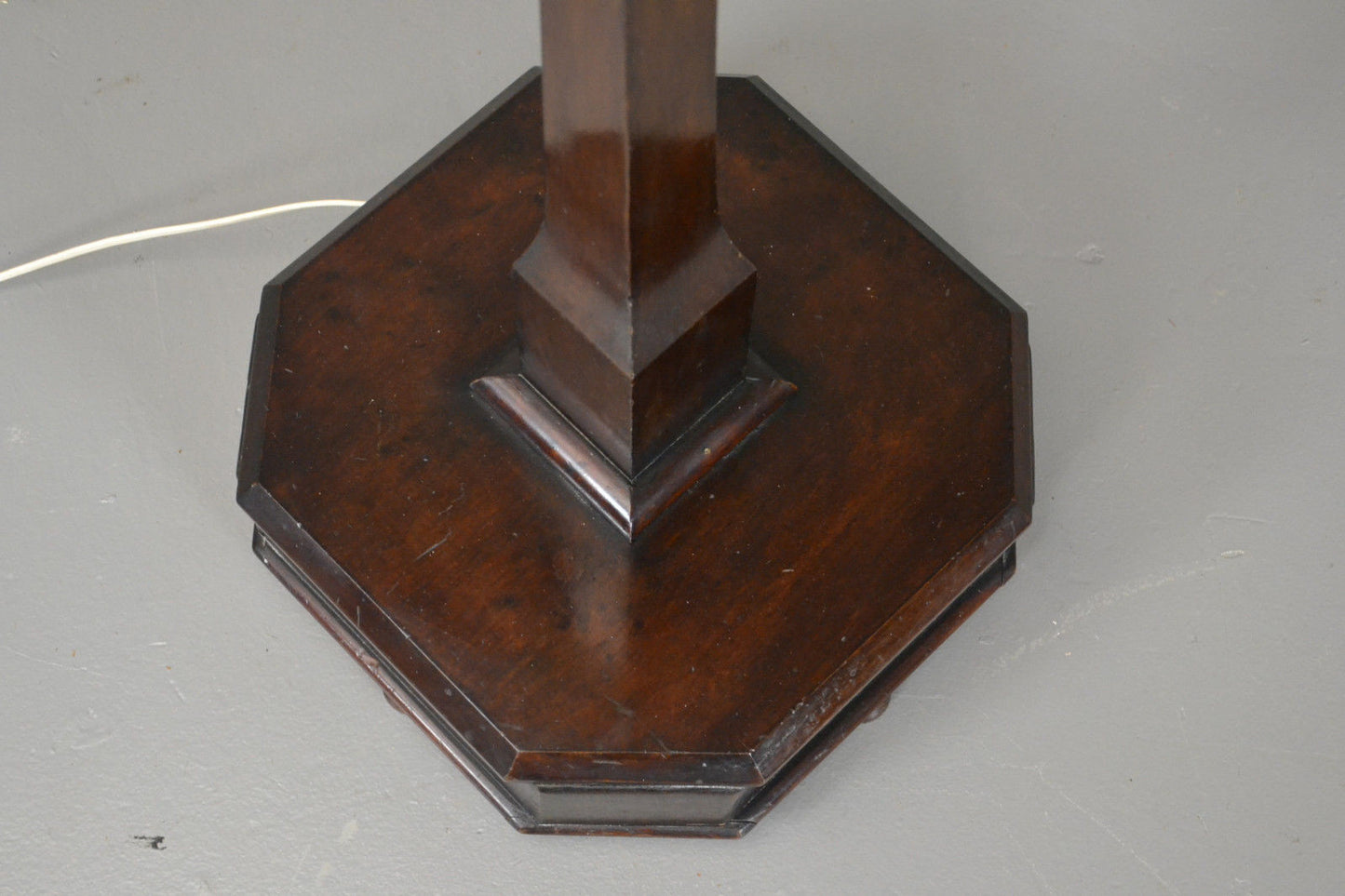 Art Deco Walnut Standard Lamp - Kernow Furniture