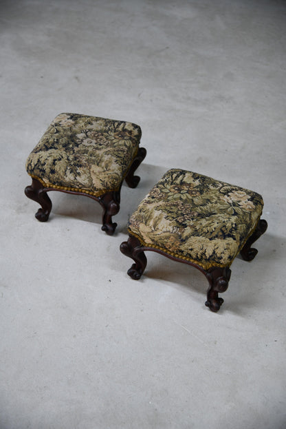 Pair Antique Victorian Footstools