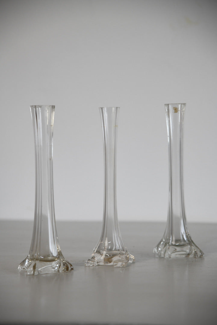 3 Vintage Glass Vase