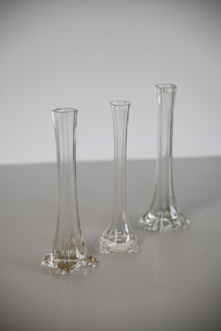 3 Vintage Glass Vase