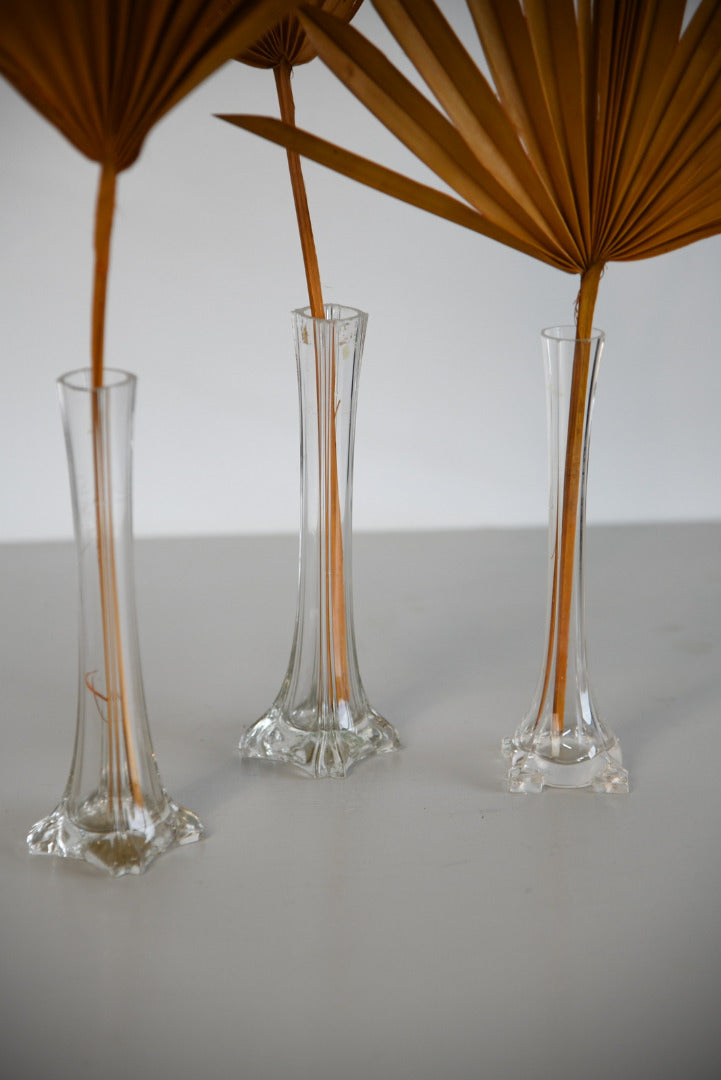 3 Vintage Glass Vase