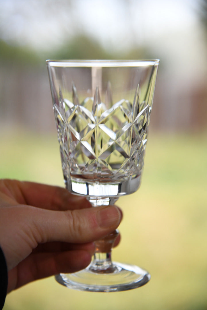 4 Cut Glass Wine Glasses