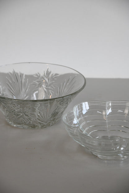 Pair Vintage Glass Bowls