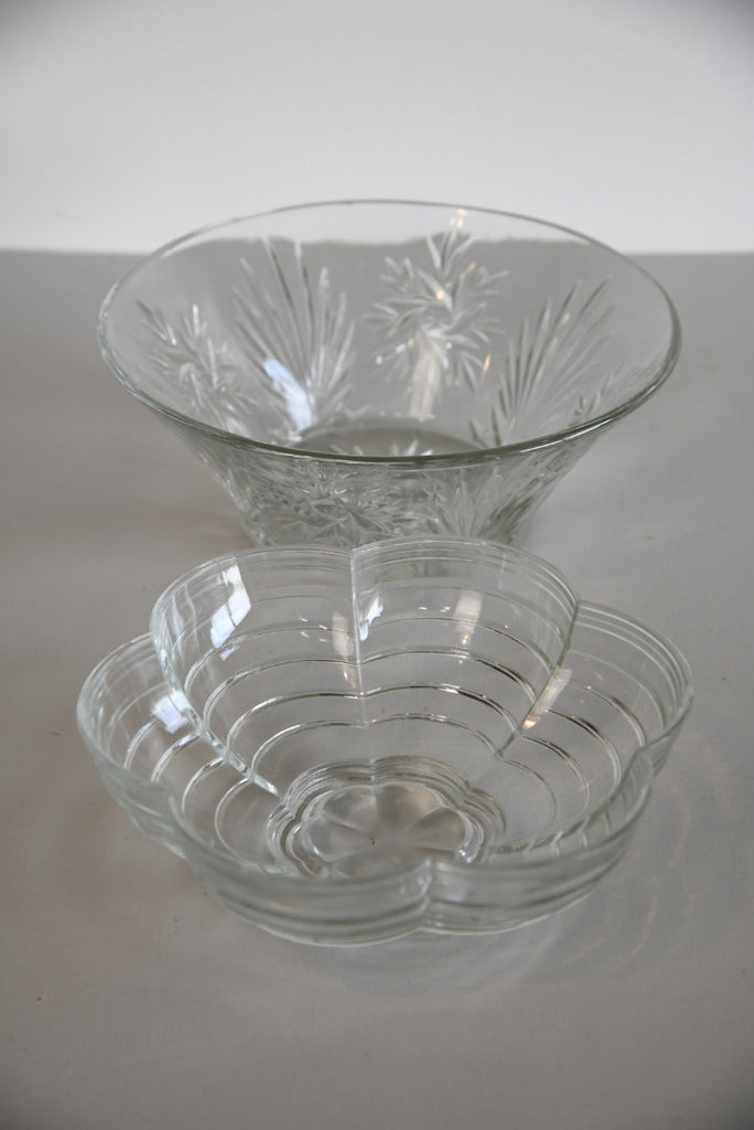 Pair Vintage Glass Bowls