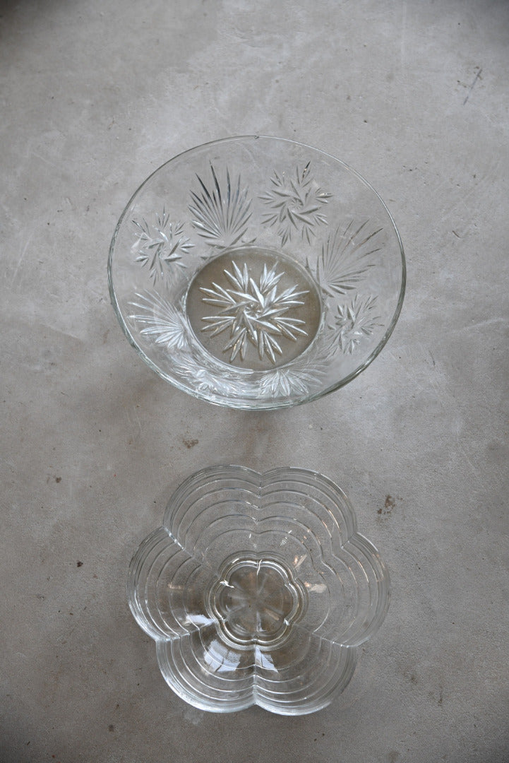 Pair Vintage Glass Bowls