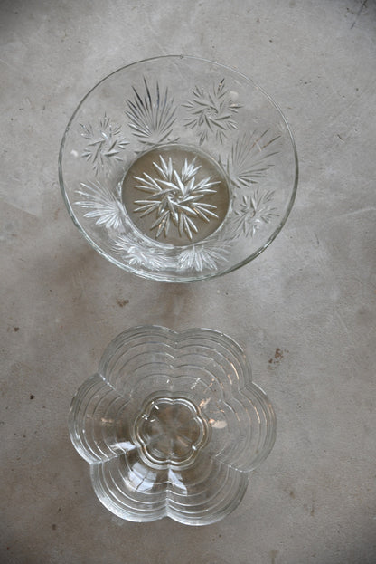 Pair Vintage Glass Bowls