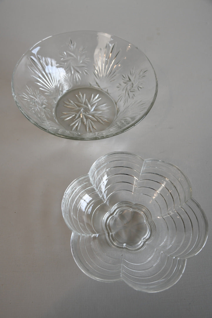 Pair Vintage Glass Bowls