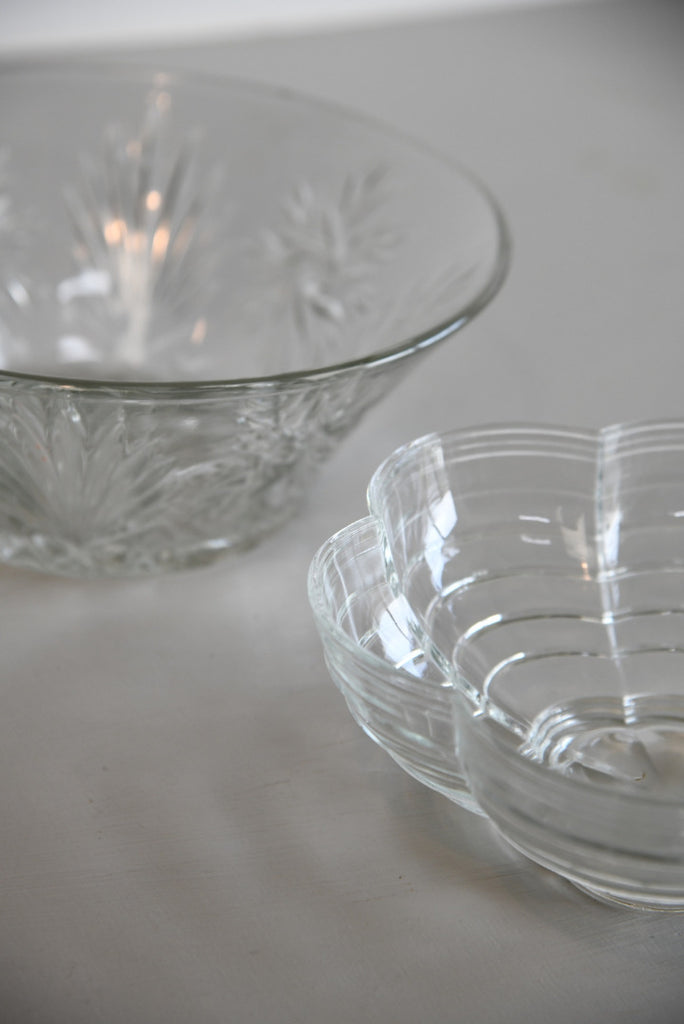 Pair Vintage Glass Bowls