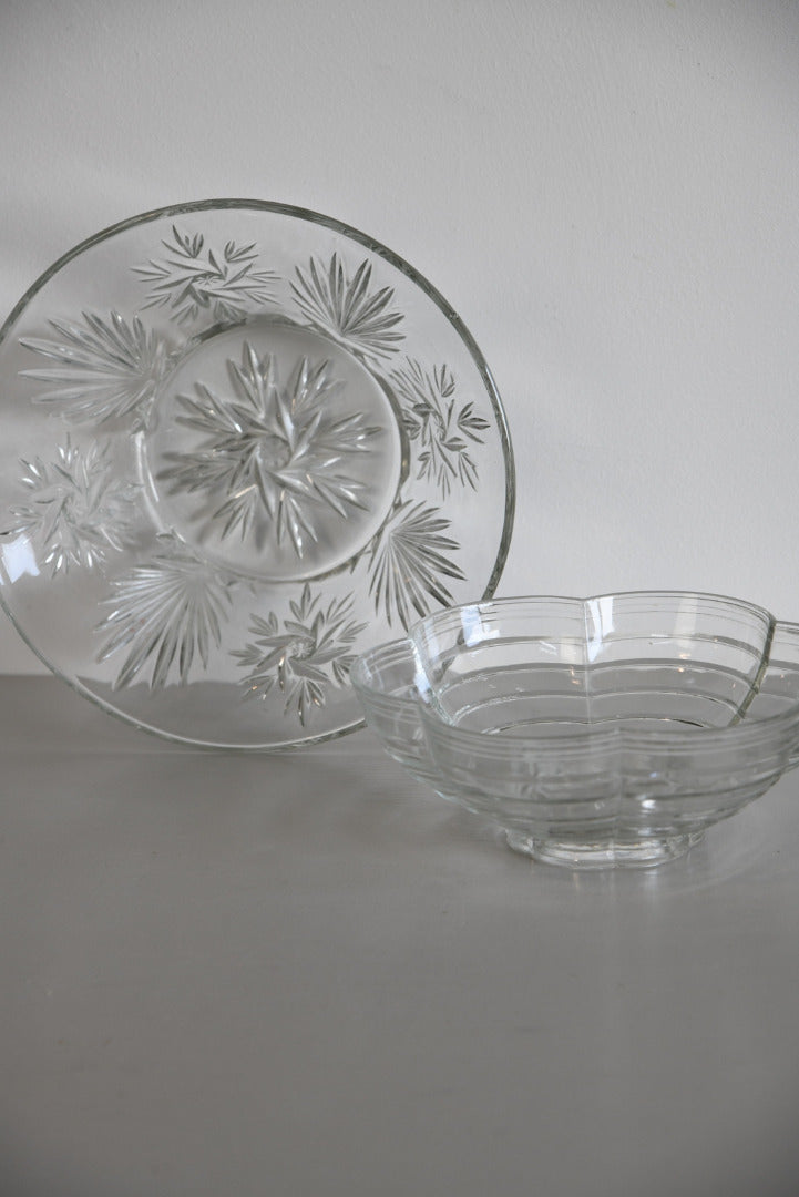 Pair Vintage Glass Bowls