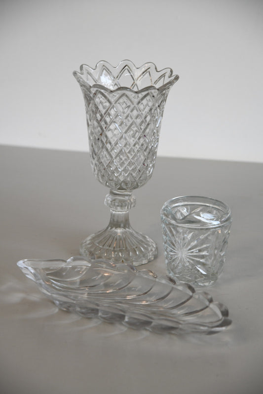 Glass Celery Vase Dish