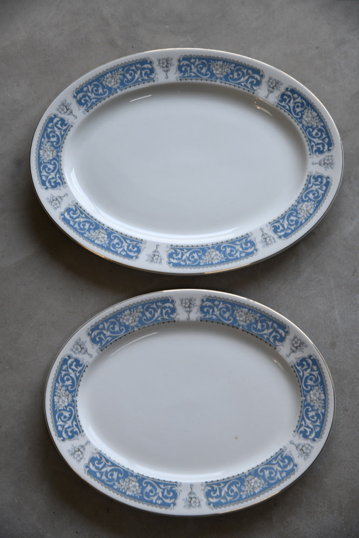 Pair Johnson Bros Snow White Serving Plates