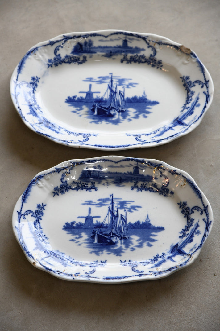 Pair Delph Plates – Kernow Furniture