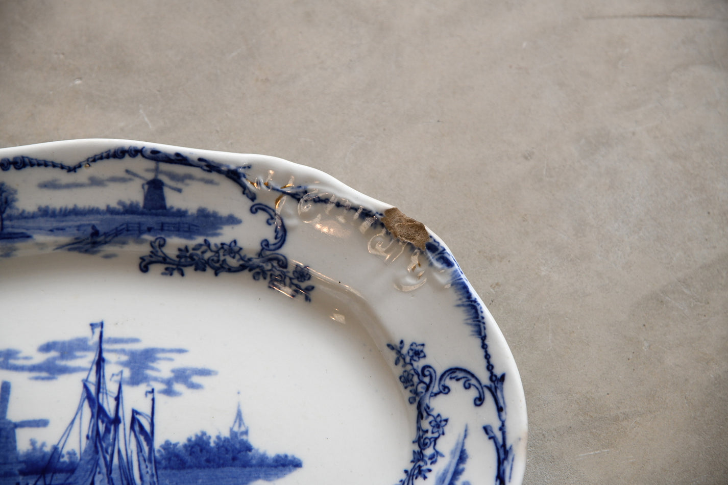 Pair Delph Plates – Kernow Furniture