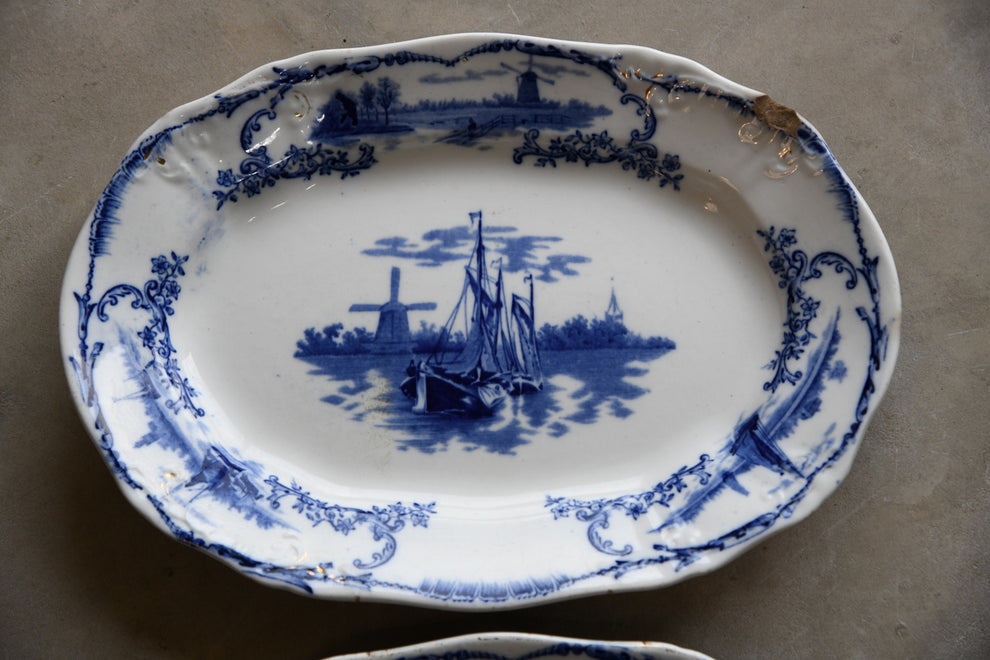 Pair Delph Plates – Kernow Furniture