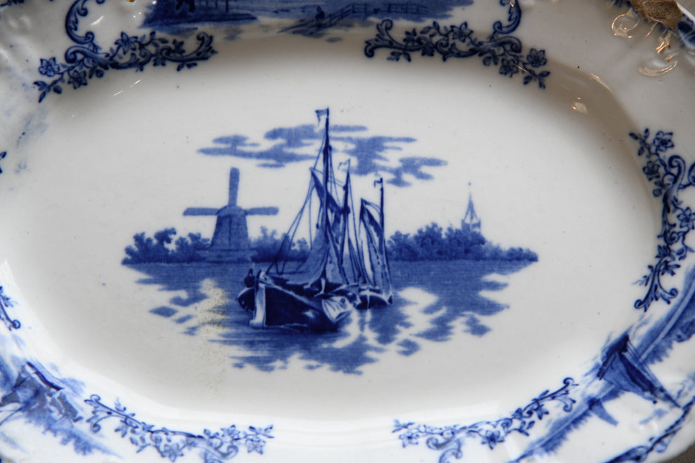 Pair Delph Plates – Kernow Furniture