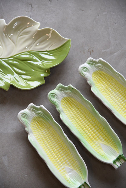 Carlton Ware Leaf & Sweetcorn Dishes