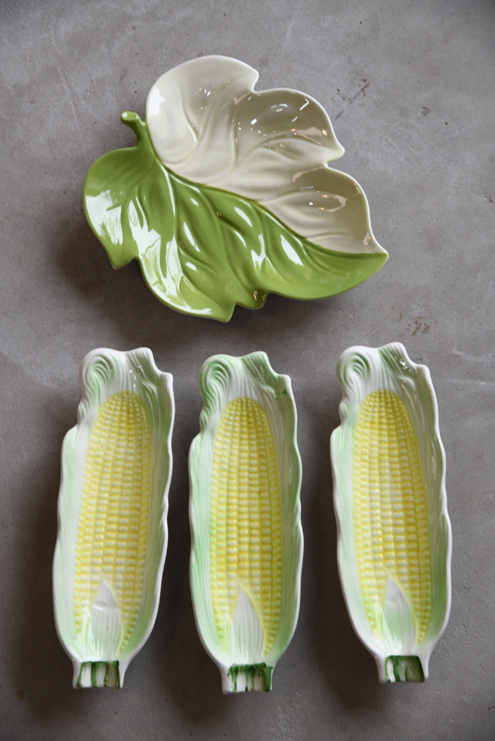 Carlton Ware Leaf & Sweetcorn Dishes