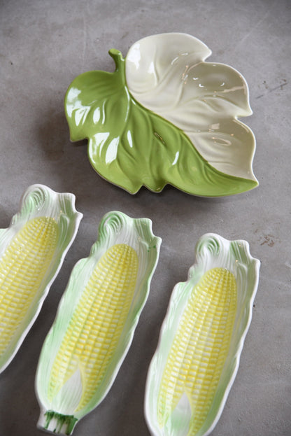 Carlton Ware Leaf & Sweetcorn Dishes