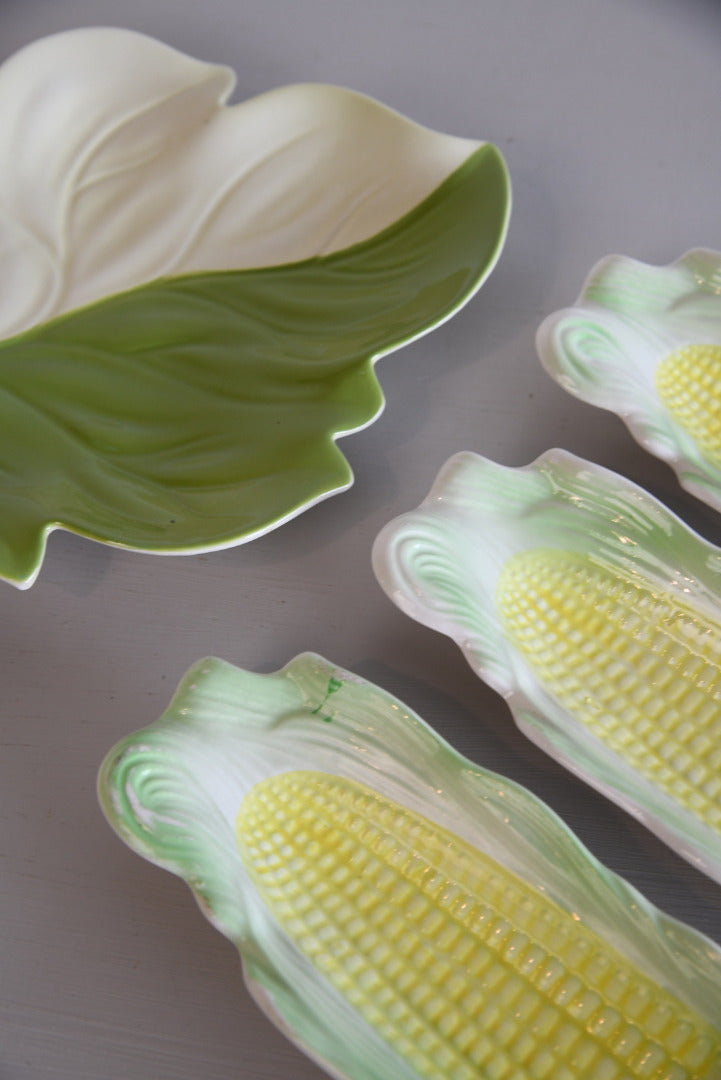 Carlton Ware Leaf & Sweetcorn Dishes