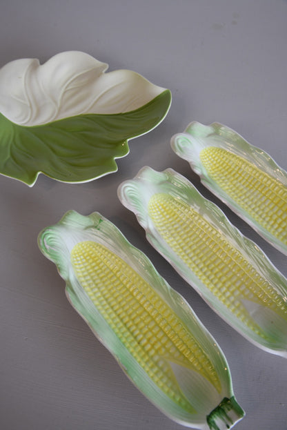 Carlton Ware Leaf & Sweetcorn Dishes