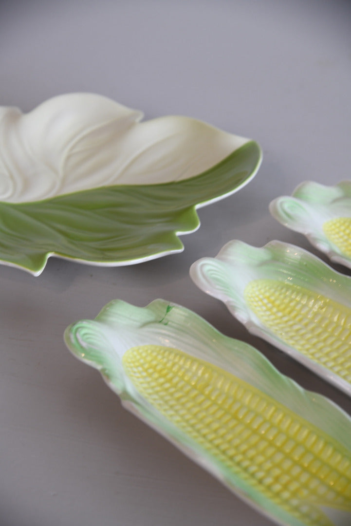 Carlton Ware Leaf & Sweetcorn Dishes