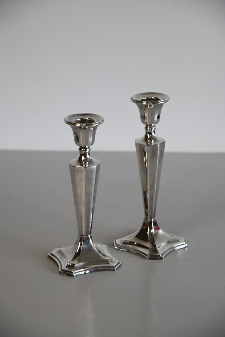 Pair Silver Plate Candlesticks