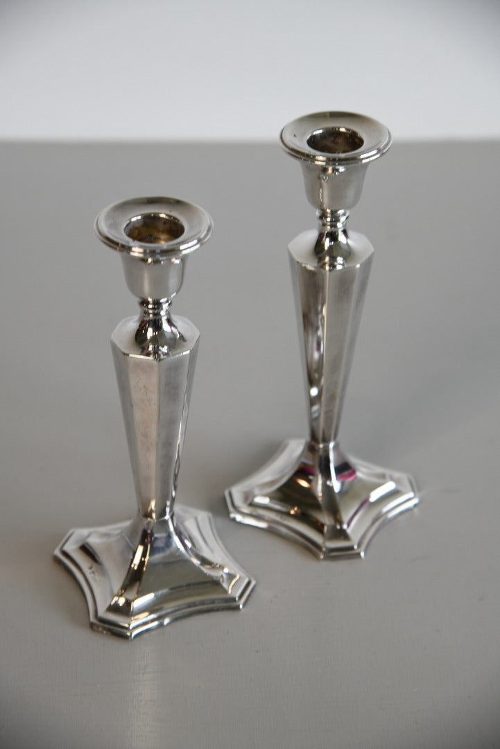 Pair Silver Plate Candlesticks