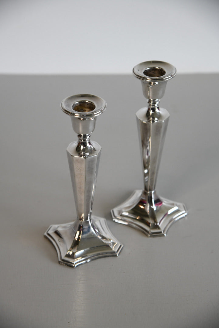 Pair Silver Plate Candlesticks