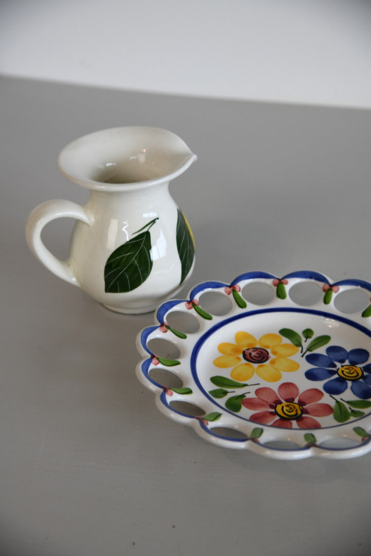 Pottery Plate & Jug