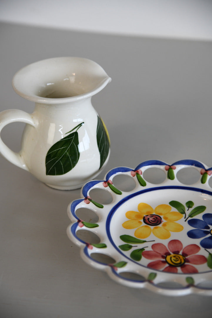 Pottery Plate & Jug