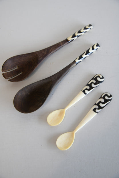 Bone Handle Spoons & Servers